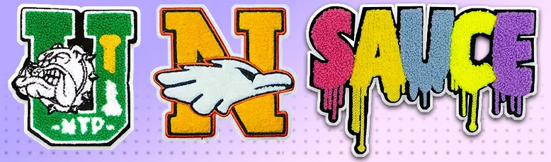 Custom Chenille Patches Flexible Backing Choices