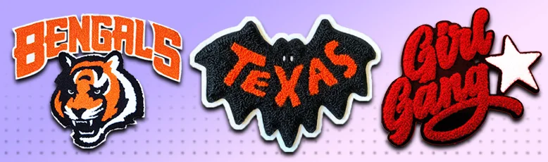 Custom Chenille Patches Flexible Backing Choices